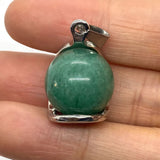 Chakra Healing Crystal Pendant | 16mm Round Gemstone Necklace Energy Jewelry for Stress Relief