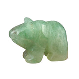 Mini Hand-Carved Natural Crystal Polar Bear Figurine - Gemstone Animal Totem Statue for Desk Decor Pocket Healing Crystals Gift