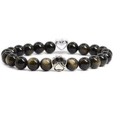 8mm Natural Crystal Stretch Beaded Bracelet with Heart Rhinestone Charm 19cm Elastic Energy Healing Gemstone Bracelet for Women Yoga Jewelry