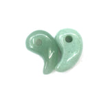 Comma Shape Natural Stone Pendant, Polished Crystal Agate Charms for DIY Necklace Bracelet Jewelry Making
