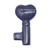 Symbolic Heart Key Crystal Pendant | 22×39mm Multi-Gemstone Charm Chakra Healing Jewelry