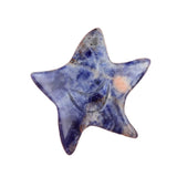 30mm Natural Crystal Smiling Starfish Figurine | Hand-Carved Gemstone Starfish for Reiki & Home Decor
