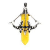 Vintage Cupid Arrow Crystal Point Pendant - Spiritual Healing Jewelry Charm