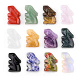 Natural Crystal Rabbit Figurine 1.0 INCH  Polished Animal Pocket Stone for Meditation & Home Decor