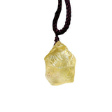 Bohemian Rough Gemstone Nugget Necklace • Hand-Woven Braided Cord Crystal Choker • Raw Energy Stone Protection Talisman for Men Women
