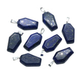 Gemstone Coffin Pendant for Making Jewelry Handmade Craved 19x30mm Halloween Gothic  #SP11378 Crystal Charm
