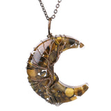 High Quality Natural Bright Sailor Moon Phases Pendant Necklace Long Link Chain Key Shape Weddings Other Featuring Diamond Pearl