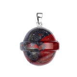 Creative UFO Planet Pendant | 20MM Natural Gemstone Necklace, Multi-Color Healing Crystal Jewelry