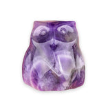 Hand Carved Natura Owl Gemstone Figurine 1.0Inch Animal Statue for Home Decor, Healing Crystals & Thoughtful Gifts