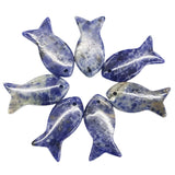 Natural Crystal Fish Shaped Pendant | Top Drilled Gemstone Fish Charm for DIY Jewelry Making | Healing Quartz Animal Totem for Necklaces, Earrings
