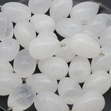 Natural Egg Shape Crystal Pendants for DIY Jewelry Making, Polished Gemstone Tumbled Stone Charms with Loop, Wholesale Healing Quartz Rebirth Talisman for Necklaces