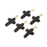 Healing Crystal Glass Cross Pendant Various Color Small Cross Pendant Necklace Keychain Earring Accessories