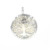 Family Growth Tree of Life Crystal Necklace Spiritual Blessing Healing Stone Pendant Necklace Gift for Her