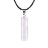 8X30MM Cylinder Shaped Gemstone Pendant Necklace Charms Women's Crystal Charms Jewelry Gifts to Friend