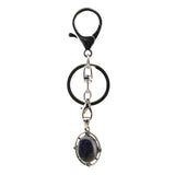 Oval Gemstone Pendant Keychain KC1502