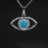 Choose your Gemstone Pendant with Chain evil eye symbol necklace Pendant 925 sterling-silver for women in size 18 inches