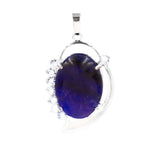 Oval Natural Crystal Leaf Pendant for Making Jewelry Chakra Reiki Healing Stone Jewelry for Women, Multiple Gemstone Selection