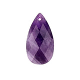 Genuine Agate Faceted Teardrop Charms: Natural Stone Pendant for Handmade Jewelry & DIY Crafting