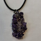 Natural Rose Quartz Grape Cluster Pendant Necklace Chakra Healing Crystal Jewelry for Women