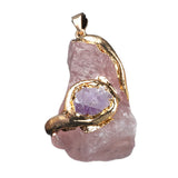 New Design Carving Raw Irregular Crystal Fluorite Stone Pendant for Necklace Jewelry Making