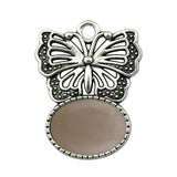 High Quality Natural Colorful Gem Stone Alloy Butterfly Pendant Fashion Women Jewelry Accessories for Children's Party Necklace