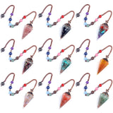 Wholesale Chakra Orgone Pendulum | Red Crystal Resin Pendulum with Copper Coil & 7 Chakra Chain for Divination