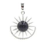 Vintage Sun Burst Gemstone Charm - Spiritual Healing Crystal Pendant Jewelry