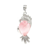 Silver Parrot Gemstone Pendant for DIY Making Jewelry #SP1764-Bird Animal Charms