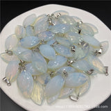 Faceted Horse Eye Natural Crystal Pendant, Multicolor Agate Gemstone Charms for DIY Necklace Jewelry Making