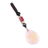 Viking Compass Car Charm | Vegvisir Teardrop Crystal Keychain, Norse Protection Amulet