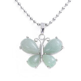 Natural Crystal Butterfly Pendant Teardrop Gemstone Silver‑Plated Alloy Charm Reiki Chakra Healing Stone Pendant for DIY Necklace Jewelry Making Bulk Wholesale