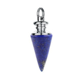 Natural Crystal Cone Pendulum Pendant Reiki Chakra Healing Pointed Gemstone Pendulum Charms for Dowsing Divination Necklace Jewelry Making