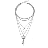 Bohemia Women Gold Laying Necklace Pendant Gold Choker Necklace Vintage Dainty Handmade Necklaces for Women and Girls