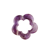 30mm Natural Crystal Hollow Flower Pendant | Hand-Carved Plum Blossom Gemstone for DIY Jewelry