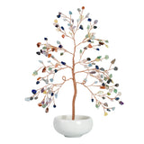 Crystal Gemstone Tree | Feng Shui Money Tree in White Small Bowl Base for Indoor Home Decoration