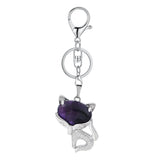 Natural Fox Keychain Crystal Energy Stone Pendant for Women’s Fashion Jewelry