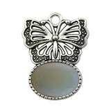 High Quality Natural Colorful Gem Stone Alloy Butterfly Pendant Fashion Women Jewelry Accessories for Children's Party Necklace