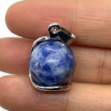 Chakra Healing Crystal Pendant | 16mm Round Gemstone Necklace Energy Jewelry for Stress Relief