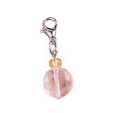 10MM Faceted Disc Gemstone Pendant Charm Tag with Lobster Clasp  Healing Crystal Stone Charm for Keychain #SP1895