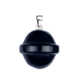 Creative UFO Planet Pendant | 20MM Natural Gemstone Necklace, Multi-Color Healing Crystal Jewelry