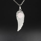 Crystal Angel Wing Pendant Necklace Angel Wing Necklace for Women Sterling Silver Friendship Cubic Zirconia Angel Wing Pendant