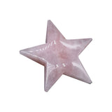 Natural Crystal Five‑Pointed Star Carving, Polished Gemstone Star Figurine, Chakra Reiki Healing Crystal Star Ornament for Home Decor, Collection, Meditation Gift