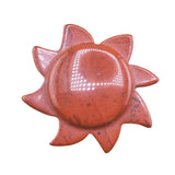 30mm Natural Crystal Hollow Flower Pendant | Hand-Carved Plum Blossom Gemstone for DIY Jewelry