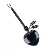 Fashional Gemstone Droplet Shaped Special Hand Engraved Pendant Woven Rope Keychain Bag Keychain Pendant Keychain Love Gift