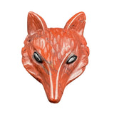 Hand Carved Natural Crystal Fox Head Pendant Spirit Animal Totem Healing Gemstone Ornament for DIY Necklace & Christmas Gift Home Decor