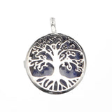 Family Growth Tree of Life Crystal Necklace Spiritual Blessing Healing Stone Pendant Necklace Gift for Her
