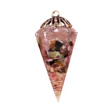 Wholesale Natural Crystal Resin Pendulum | Orgone Hexagonal Cone with Copper Coil for Dowsing & Chakra Healing
