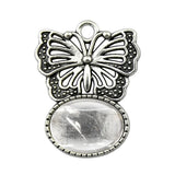 High Quality Natural Colorful Gem Stone Alloy Butterfly Pendant Fashion Women Jewelry Accessories for Children's Party Necklace