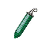 Natural Crystal Hexagonal Point Pendant with Witch Hat Bail | Healing Stone Charm for DIY Jewelry