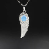 Crystal Angel Wing Pendant Necklace Angel Wing Necklace for Women Sterling Silver Friendship Cubic Zirconia Angel Wing Pendant